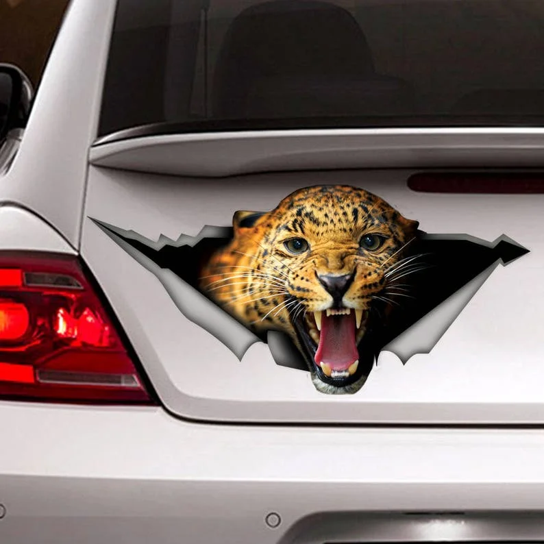 

Leopard car decal, Vinyl decal, animal sticker, leopard decal, cat decal