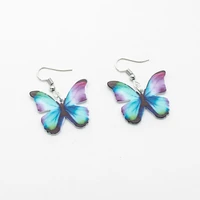 new cute butterfly ladies earrings fashion insect accessories personality earrings female ear hooks acrylic cute jewelry