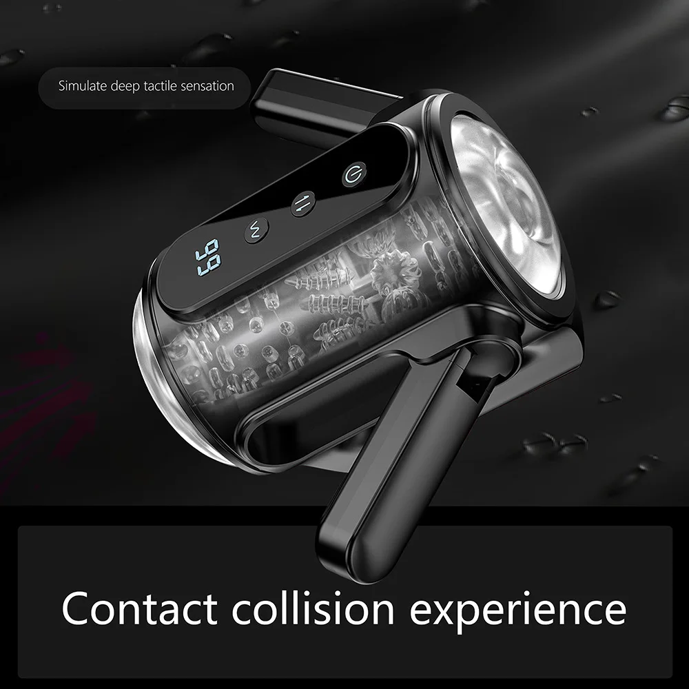 Мужской мастурбатор с двойной ручкой полностью автоматический телескопический