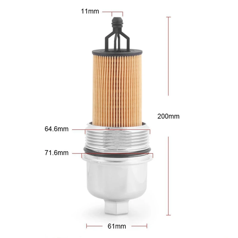 68191350 АА 68191349 Алюминиевый обновленный масляный фильтр и комплект крышки AA для