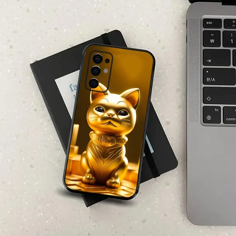 Чехол для телефона Maneki Neko Lucky Money Cat Samsung Galaxy A13 A21s A22 A31 A32 A52 A53 A71 A80 A91 мягкий черный