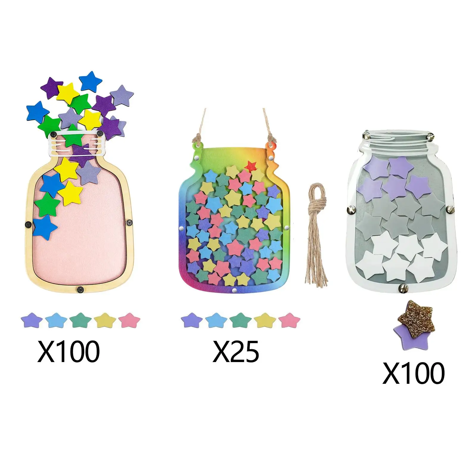 

Банка для награждения со звездами для детей, деревянная банка для награждения за звездами и ответственность за хорошее поведение, украшение для школы, для учеников дома