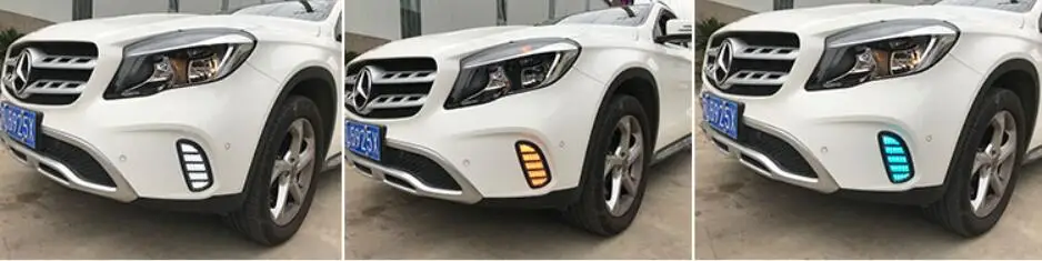 Автомобильный бампер светильник для Mercedes-Benz GLA200 GLA180 дневсветильник 2015 ~ 2018y DRL