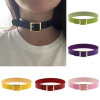 punk kpop necklace harajuku sexy belt shape charm male choker necklaces for women gothic collar kpop egirl goth jewelry gift