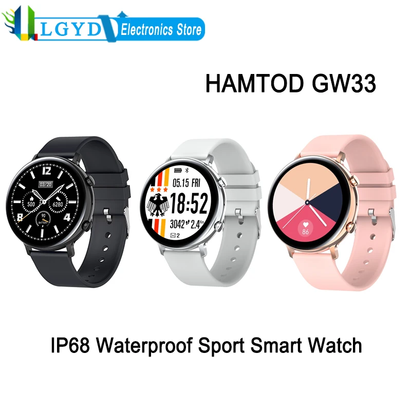 

HAMTOD GW33 1.28 inch TFT Screen Smart Watch IP68 Waterproof Dustproof 180mAh Battery Support Bluetooth Call / Sleep Monitoring