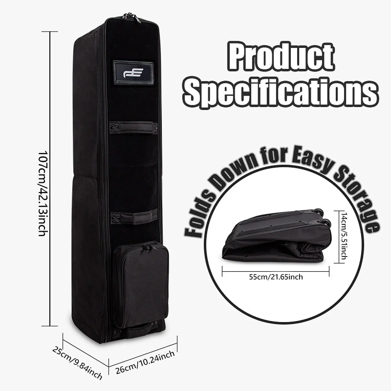 Дорожная сумка для гольфа Airlines Fit Junior на молнии с колесами