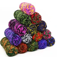 100gset segment dyed chenille wool fancy golden velvet wool winter warm crochet diy scarf hook yarn handicrafts