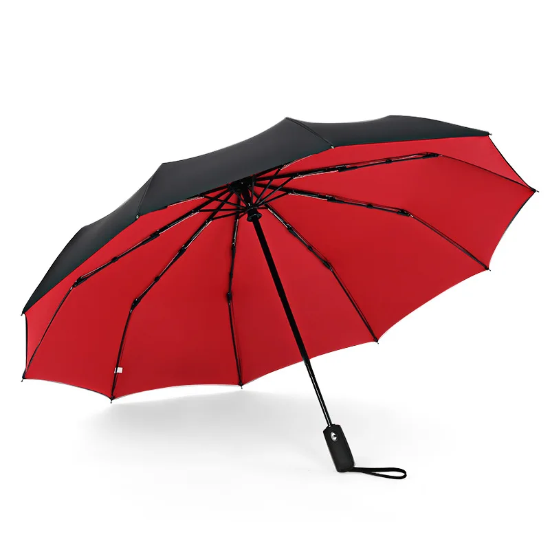 

Large Windproof Anti-UV Sombrilla Sun Rainy Folding Parasols Fully Automatic Umbrella Male Women 10Ribs Double Layer Umbrellas