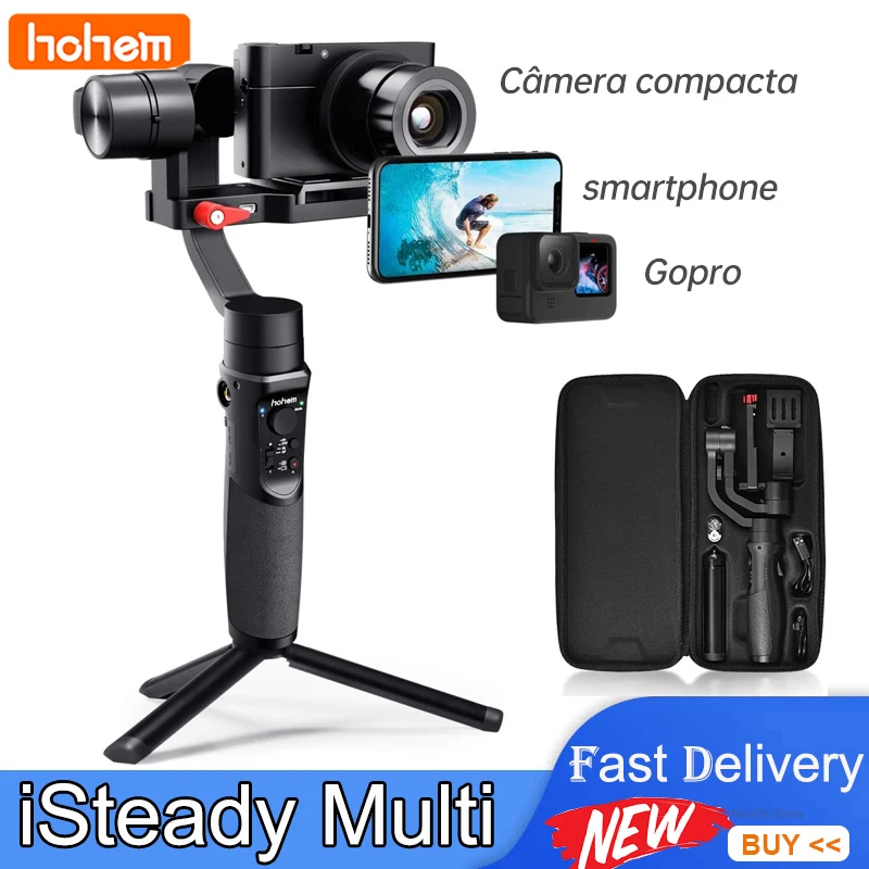 

Hohem iSteady Multi Gimbal All-in-one 3-Axis Handheld Stabilizer Phone Selfie Stick Tripod for GoPro/Sony Camera / Smartphone