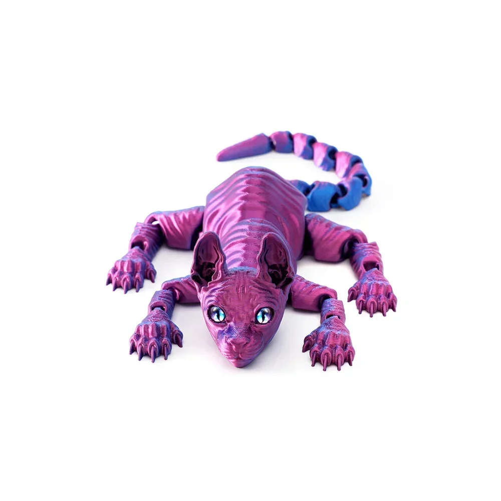 

3D-печатная статуэтка кота-сфинкса пластик