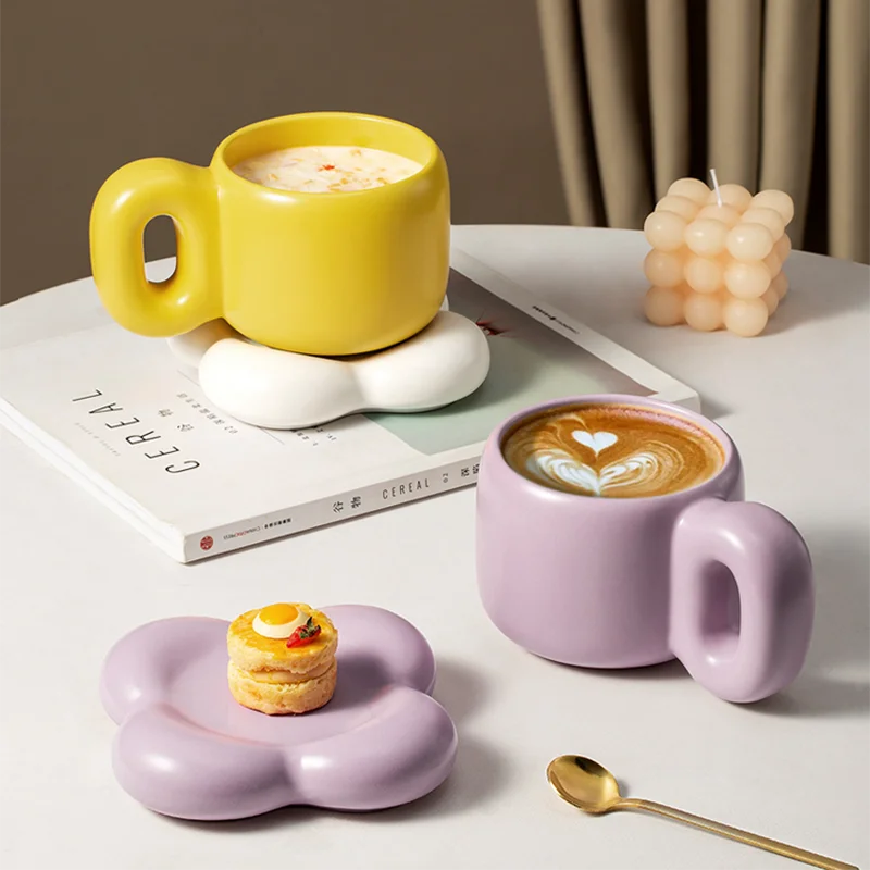 

Mate Ceramic Espresso Cups Cute Travel Reusable Japanese Cups Saucers Fancy Kitchen Tea Cups Saucer Sets Tazas Para El Cafe