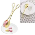 Щипцы для пищевых продуктов, позолоченный строительный зажим, инструмент для выпечки, барбекю, кухонная утварь с зажимом для фруктов