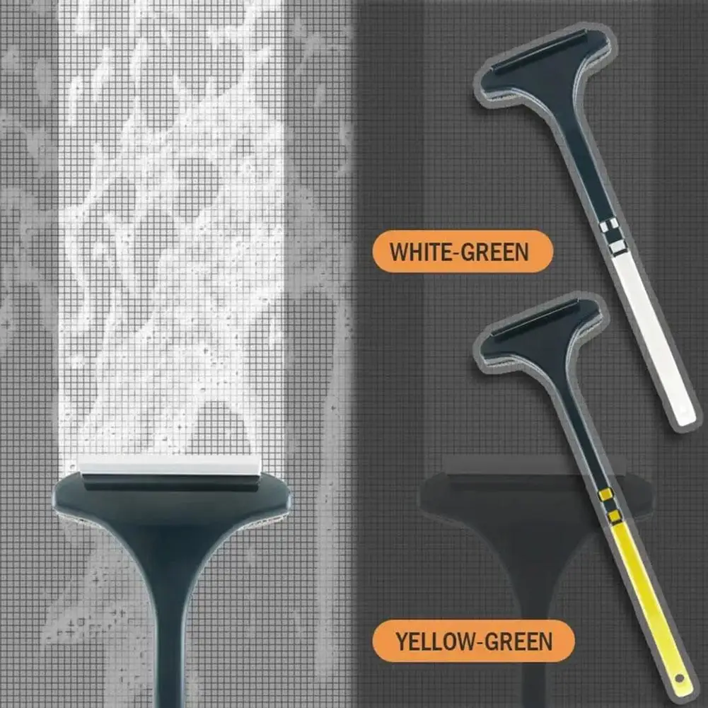 

2 In 1 Double-sided Glass Cleaning Screen Window Cleaner Squeegee Mop Brush Detachable Household Wiper Accessories Handle L T3F8