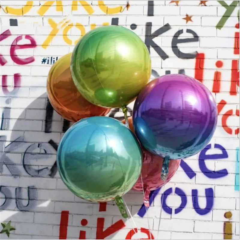 

Hot Sale 22 Inch Super Large Gradient ColorParty Birthday Wedding Decoration Anniversary 4D Aluminum Film Balloon