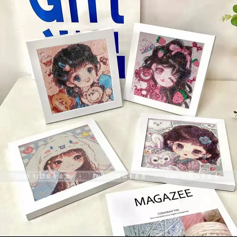 

Diamond painting children primary school students handmade cute girl diamond embroidery casual handmade