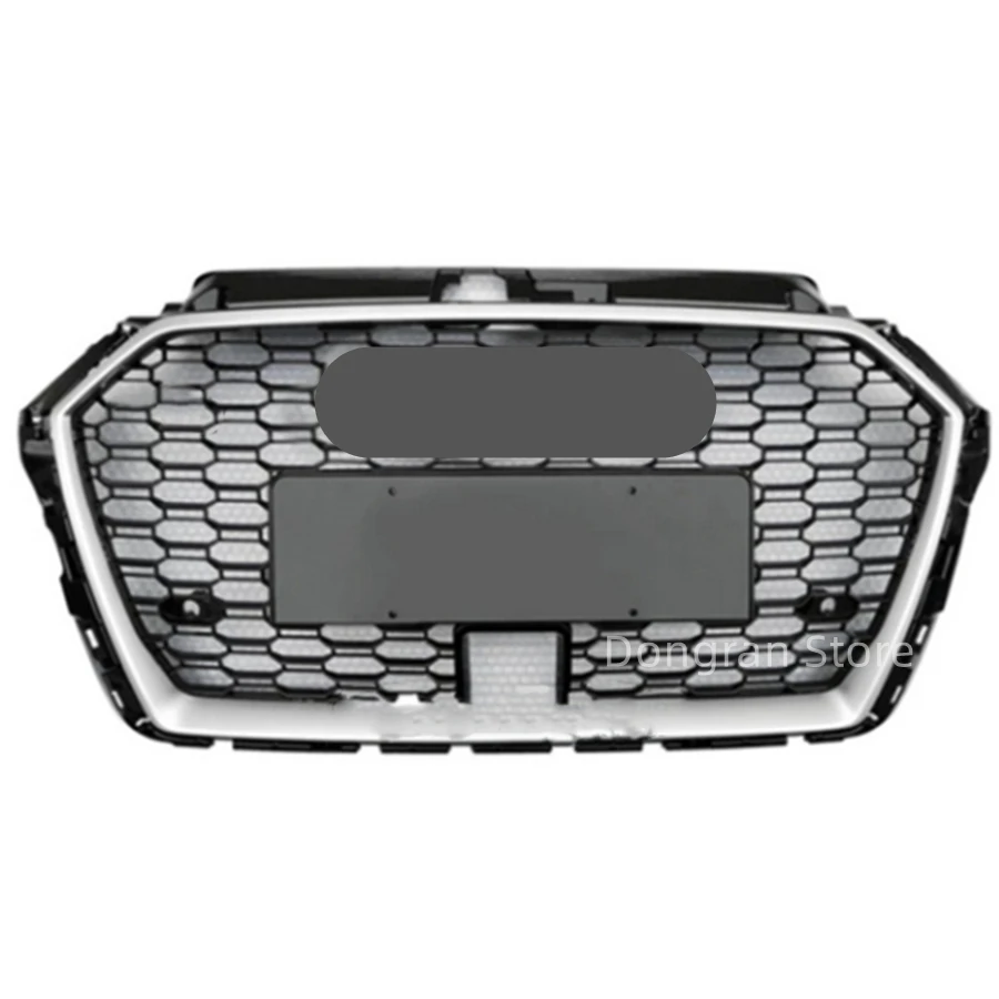 Grill Center Grille With Acc Hole Carbon Style For Audi A3/s3 8v 2017 2018 2019 (refit For Rs3 Style)