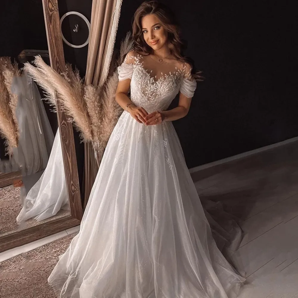 

Женское свадебное платье It's yiiya, белое кружевное платье А-силуэта со съемными длинными рукавами и пуговицами на лето 2019
