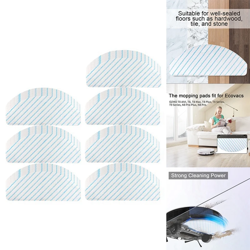 

Mop Cloth For Ecovacs Deebot Ozmo T8 T8+/ T8 AIVI T9 Robot Vacuum Cleaner Replacement Accessories Mopping Pads