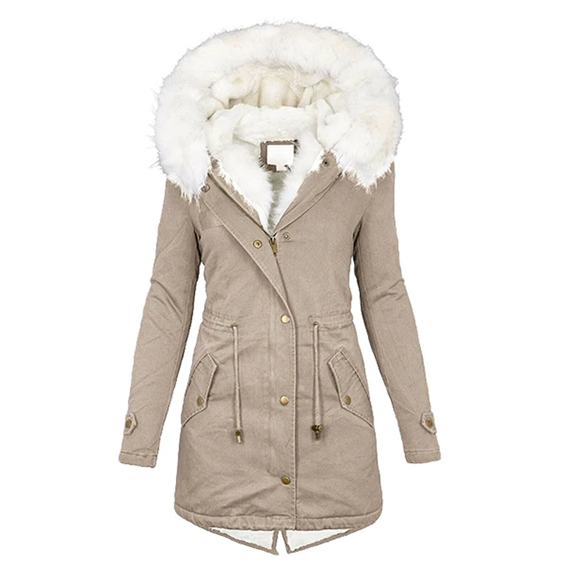 2022 New Autumn And Winter Warm Down Jacket Women'S Short Jacket Hooded Parka Women'S Teddy Wool Jacket