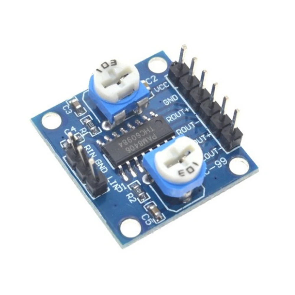 

New Pam8406 Digital Amplifier Board With Volume Potentiometer 5wx2 Stereo