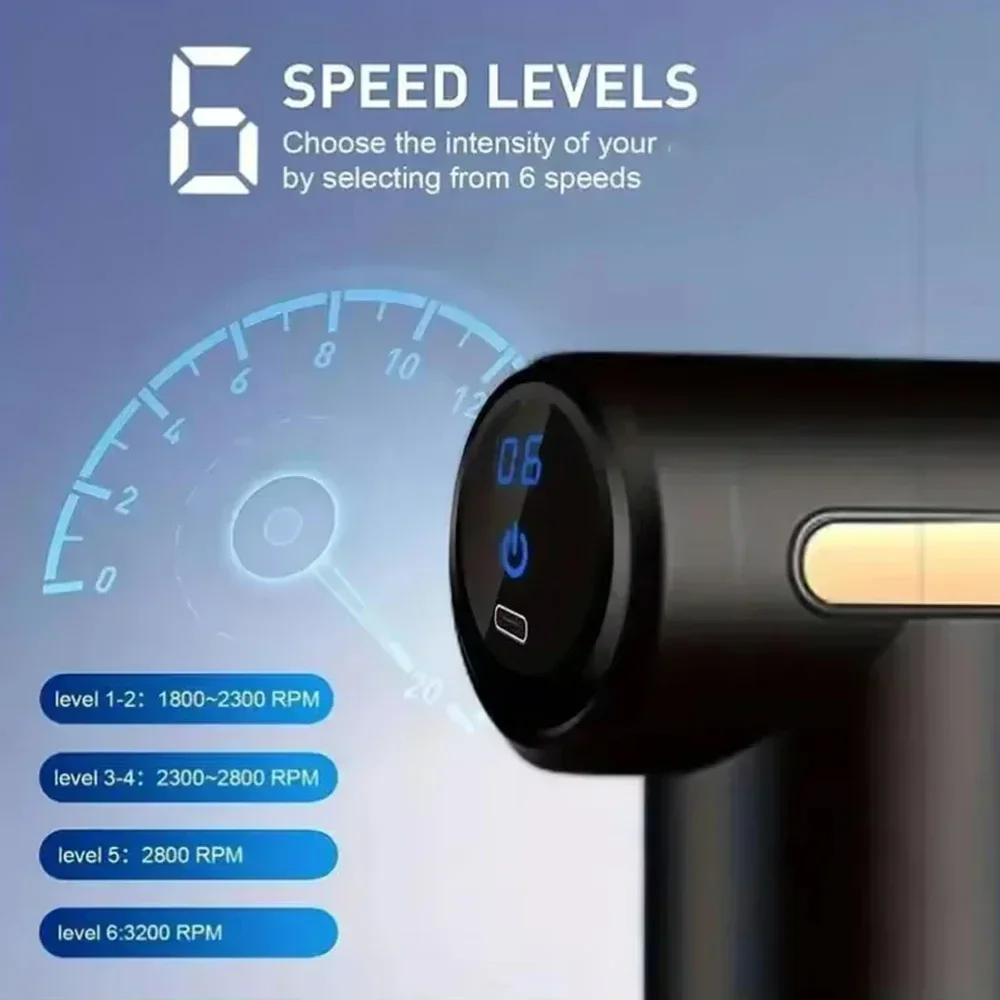 Портативный Пистолет-массажер Для Глубоких Тканей Расслабления И Вибрации.