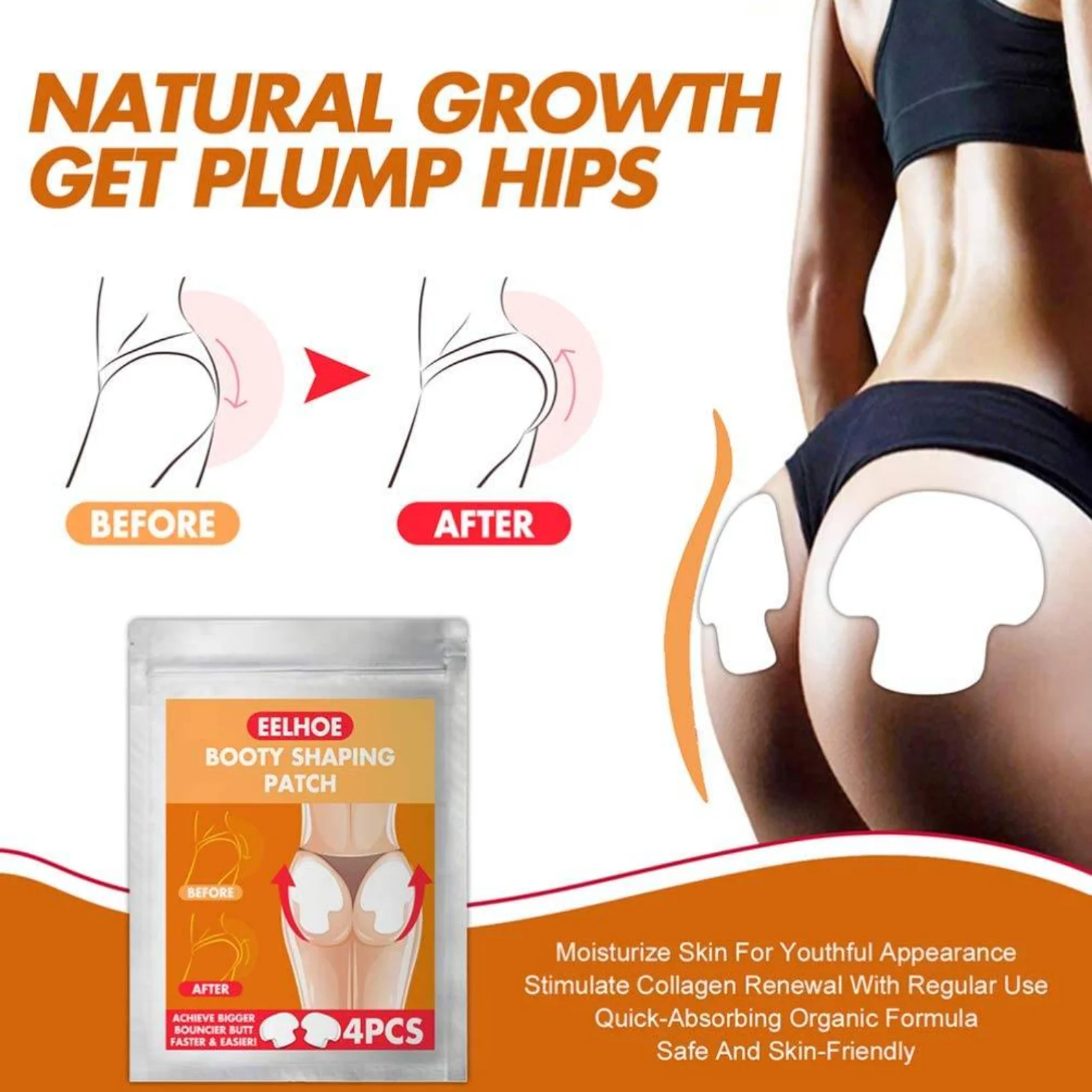 

Butt-Lift Shaping Patch Set Tightening Shaping Body Shaper Sticker Quickly Strengthen Butt Hip Butt Enhancement Patch for Women