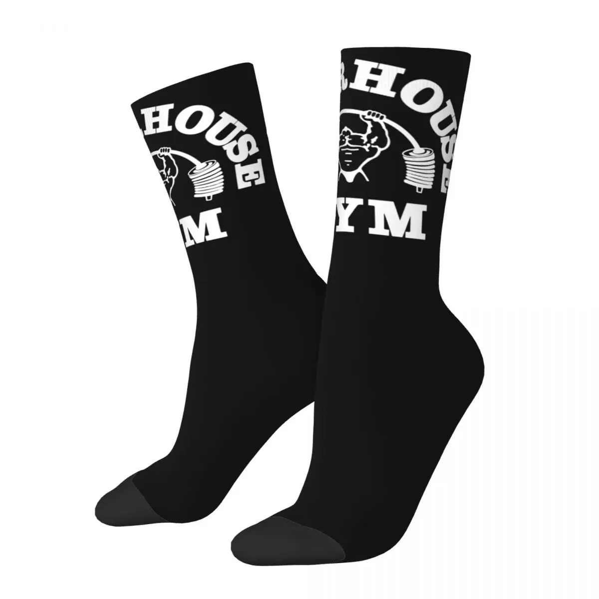 

Men's Powerhouse Gym Motivation Socks Warm Fashion Bodybuilding Fitness Sports Socks Novelty Stuff Middle TubeSocks Small Gifts
