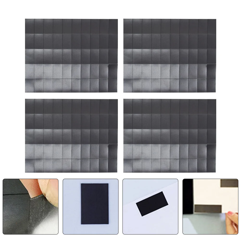 

250 Pcs Adhesive Soft Magnet Flexible Magnets Dual-side Magnetic Papers Pvc Decals Stickers