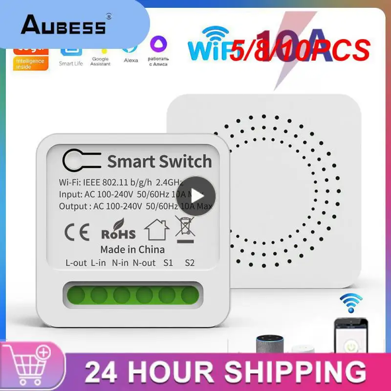 5/8/10 шт. беспроводной переключатель Tuya «сделай сам», поддержка умного дома, двухстороннее управление, Фотоэлементы 10 А 16 А