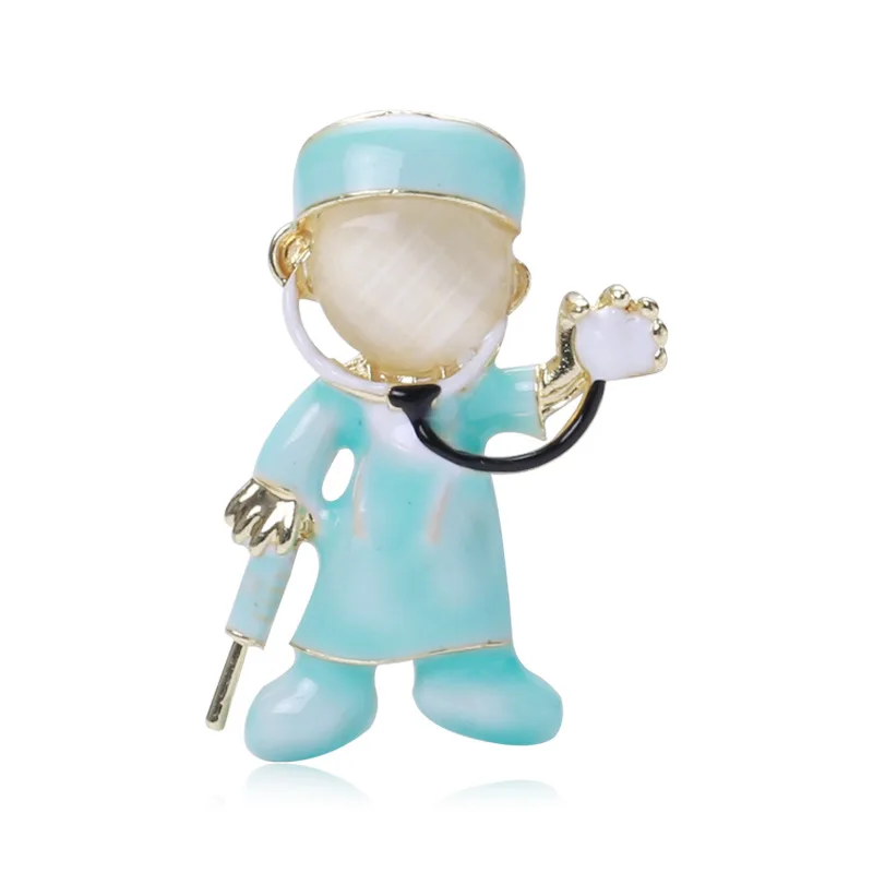 

Enamel Doctor Boys Brooches Medical Brooch Pin Nurse Badges Men's Suit Shirt Lapel Pins Fashion Jewelry Gifts Woman Accessories