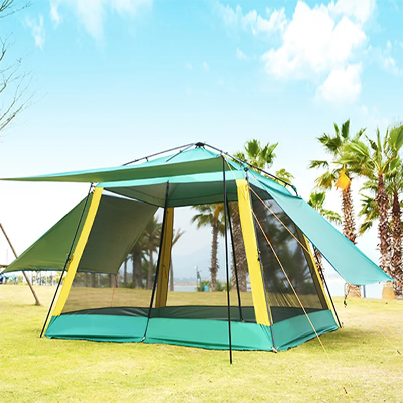 

Ultralarge Automatic Double Layer 310*310*210CM 5-8Person Use Shade Fishing Folding Camping Tent Sun Shelter Large Gazebo