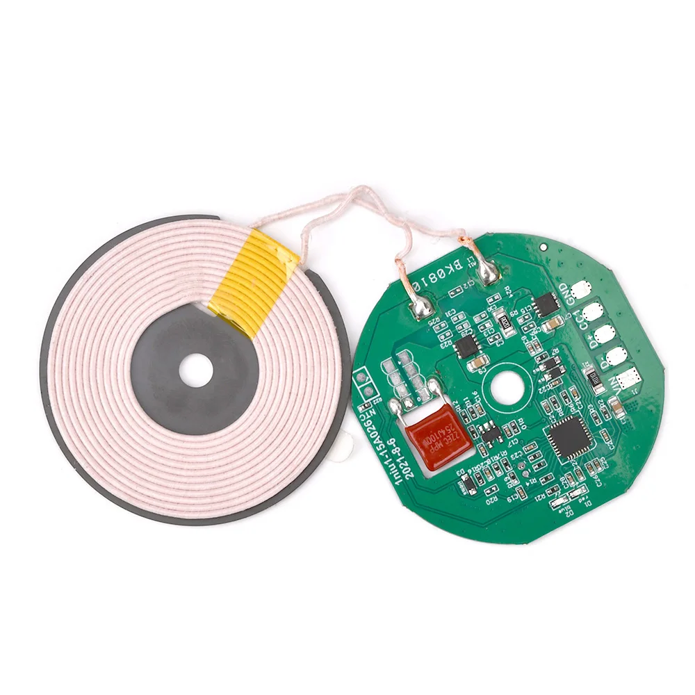 

5W/7.5W/10W/15W High Power Wireless Charger Module Transmitter PCBA Circuit Board with Qi Coil Support PD Fast Charging