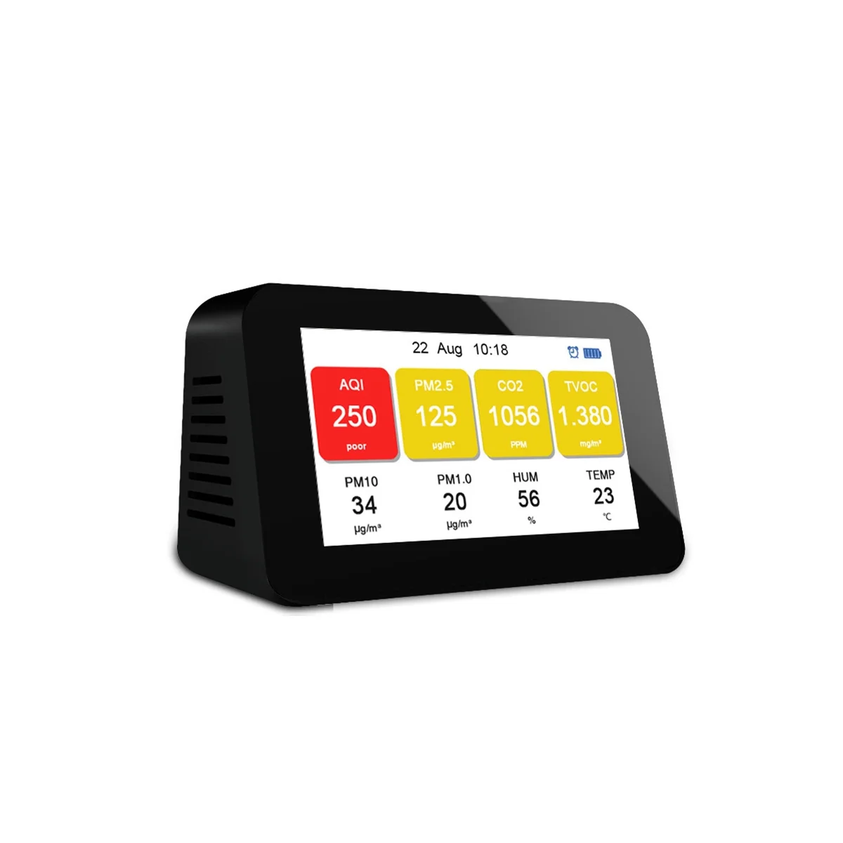 

Монитор качества воздуха PM2.5 PM1.0 PM10 CO2 TVOC детекторы частиц, детектор качества воздуха, датчик температуры и влажности