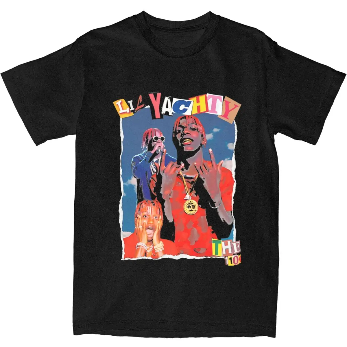 Мужская и женская футболка с принтом Lil Yatchy из чистого хлопка футболки Boat одежда
