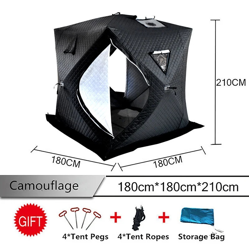 Палатка для зимней рыбалки кемпинга хлопковая палатка подледной сауна улицы 1 8*1
