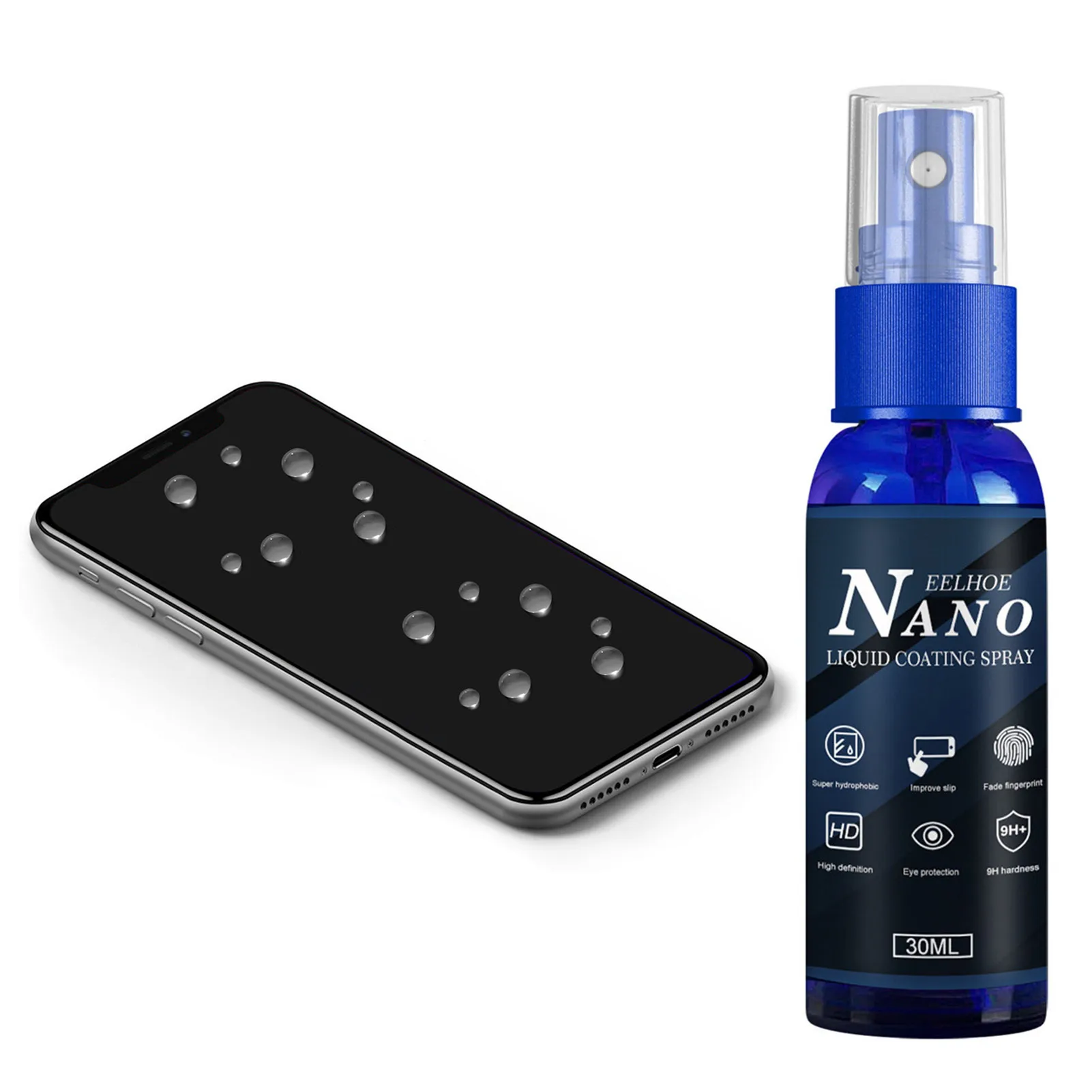

Screen Protector Spray NanoCoating Agent Liquid Anti-Fingerprint NanoCoating Spray For Mobile Phones Universal Screen