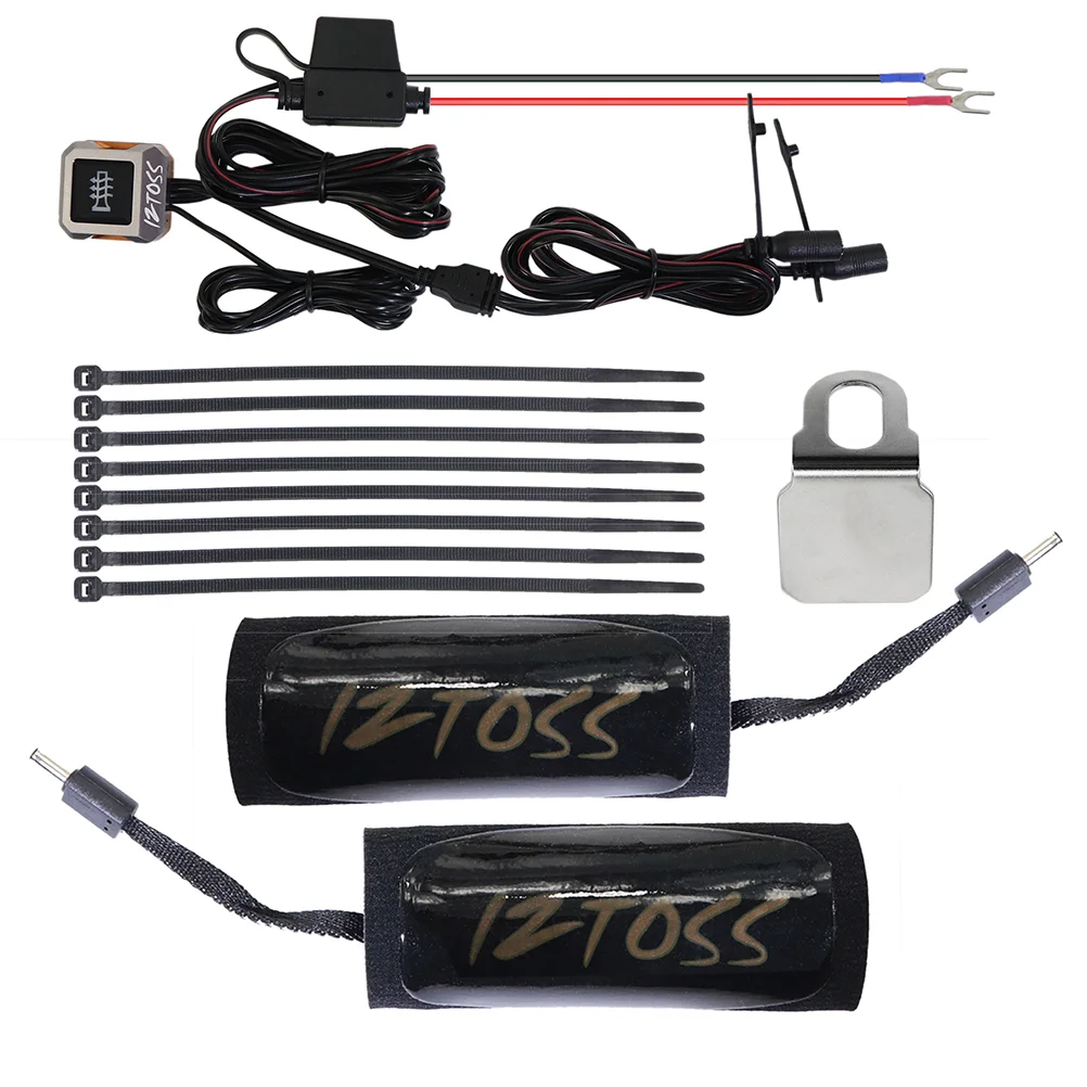 

Motorcycle 12V Electric Hot Heated Grips Set Waterproof Handle Handlebar Warmer Overgrips Removable with Temperature Controller