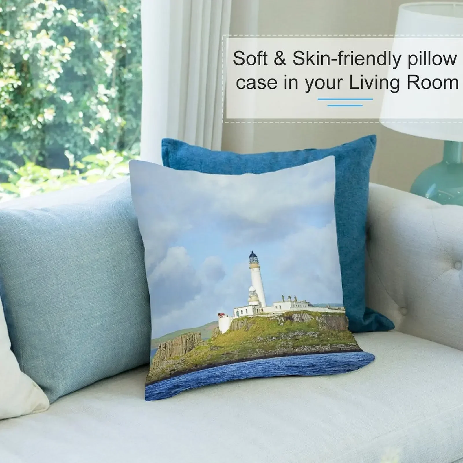P뷰 Isle Lighthouse Scotland Декоративная подушка Плед Диван Новогодняя