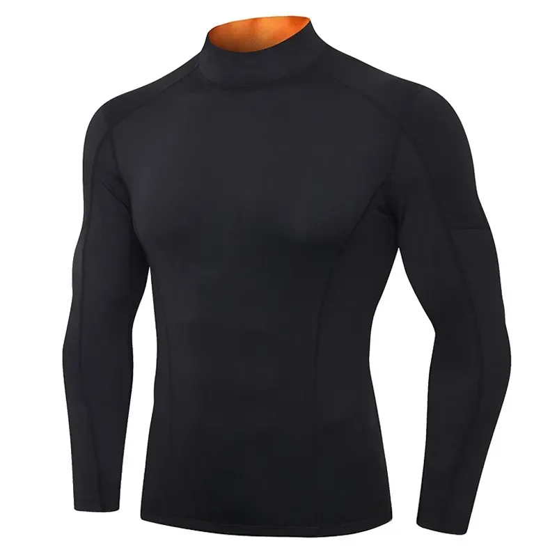 

High Men Clothes Quick Dry Compressed Bielizna Thermal Sport Termica Collar Underwear Thermo Shirt Men for Underwear Camiseta