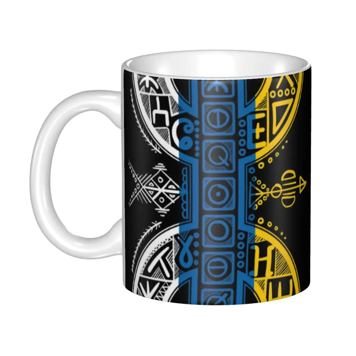 

DIY Canarias Flag With Yaz Amazigh Roots Proud Canarian Berber Ceramic Mugs Personalized Coffee Cups Creative Present