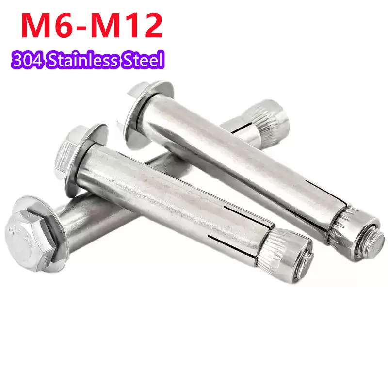 _ Винтовые расширительные болты M6, M8, M10, M12, 304 дюйма, расширительные болты из нержавеющей стали, Тип втулки, анкерные болты для бетона