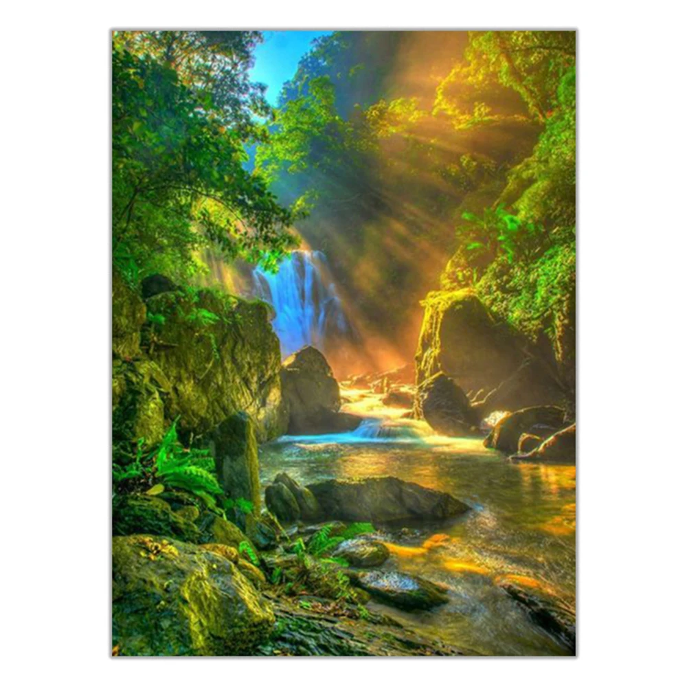 

Waterfall Diamond Painting High-quality Full Of Diamonds Suitable For Beginners, Family Creating Perfect Room Decor Wall Decor