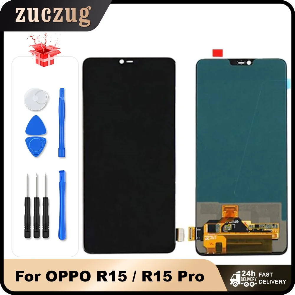 

OLED For OPPO R15 CPH1835 PACM00 LCD Display Touch Screen Digitizer Assembly Replacement For OPPO R15 Pro CPH1833