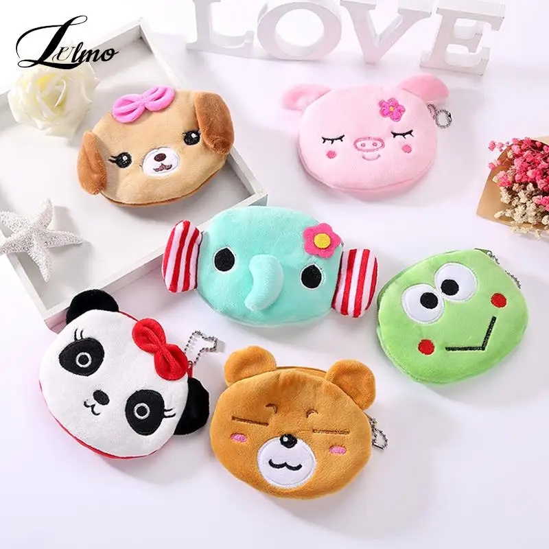 

Женский кошелек для монет, милый мультяшный плюшевый трехмерный кошелек на молнии, сумочка, кошелек, сумка для наушников, кошелек, держатель...