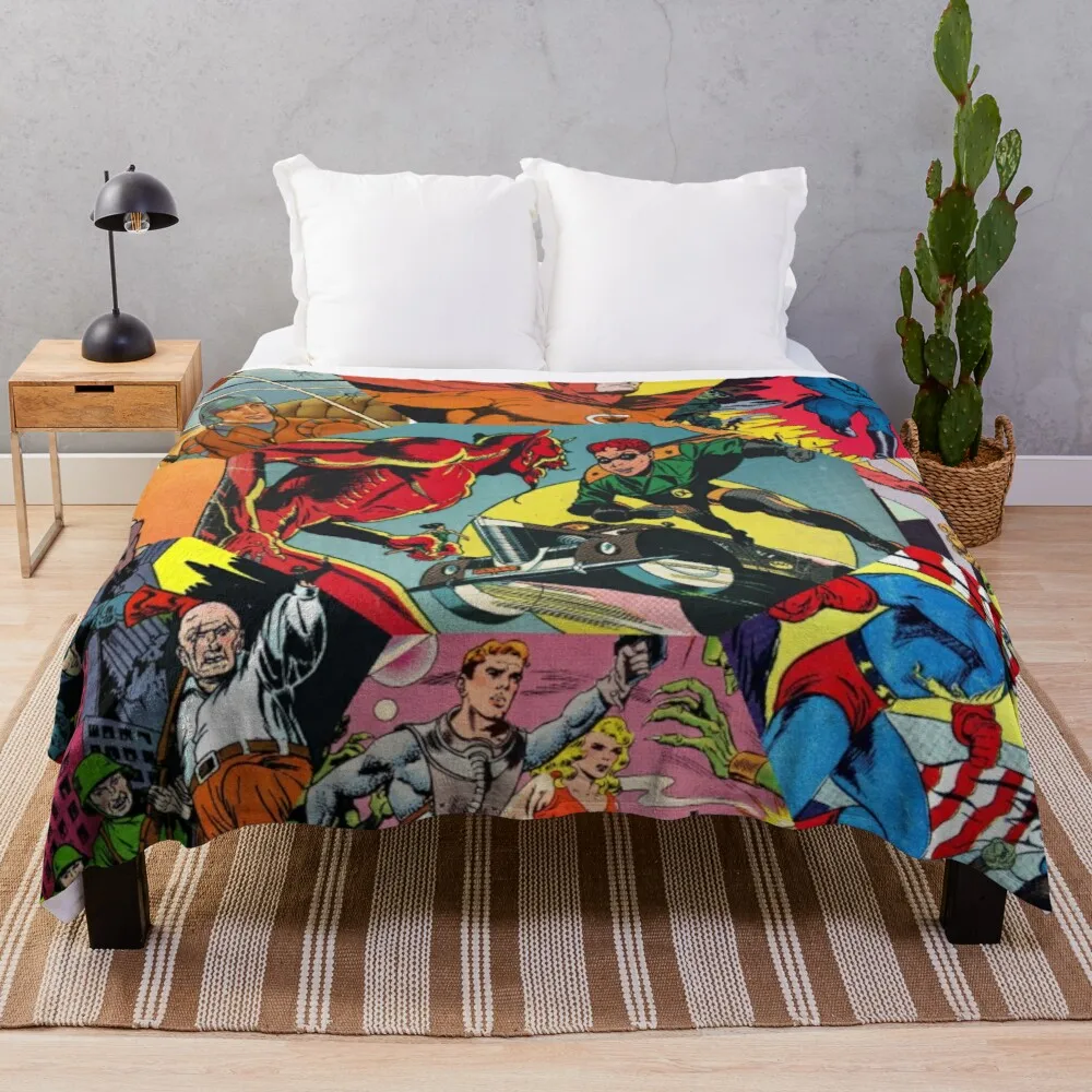 

Comic Book Collage Throw Blanket tourist blanket blanket for giant sofa decorative throw blanket luxury st blanket