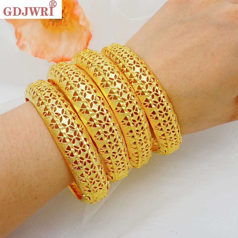 

Luxury Indian Dubai Gold Color Bangle For Women Ethiopian African Wedding Bridal Bangles&Bracelet Bijoux Français Jewellery