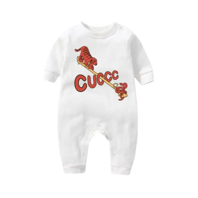 

Baby new cartoon print long sleeve romper