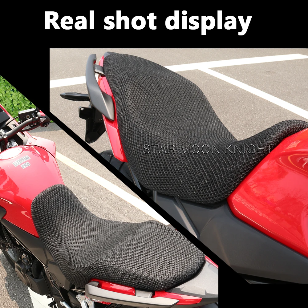Фото Мотоциклетные аксессуары, защитная подушка, чехол на сиденье для Honda NX 500 400 NX500 NX400, нейлоновая ткань, дышащее седло, чехол на сиденье №5