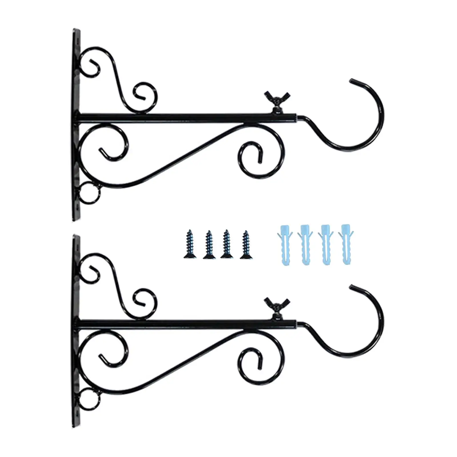 

Вешалка для кормушки птиц 2 шт., винт в комплекте, тяжелая вешалка для растений, крючок для садовых корзин, цветов, корзин для птиц, ветровка