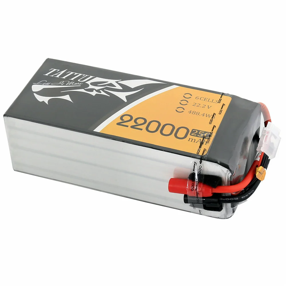 ACE TATTU 22000mAh 22.2V 6S1P 488wh LiPO Battery Burst 25C for Big Load Multirotor FPV Drone Hexacopter Octocopter - купить по
